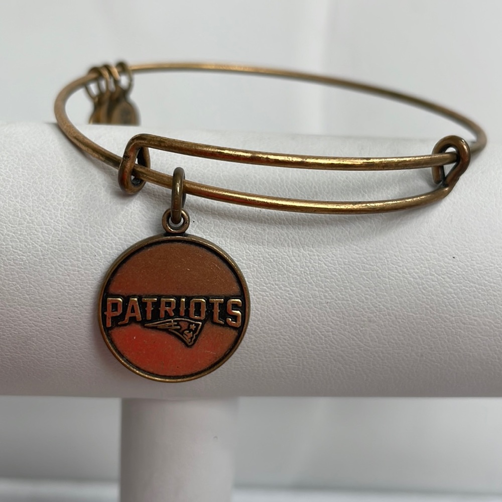 Alex and Ani Gold Tone Patriots Bracelet.